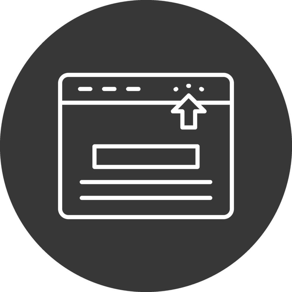 ricerca bar linea rovesciato icona design vettore