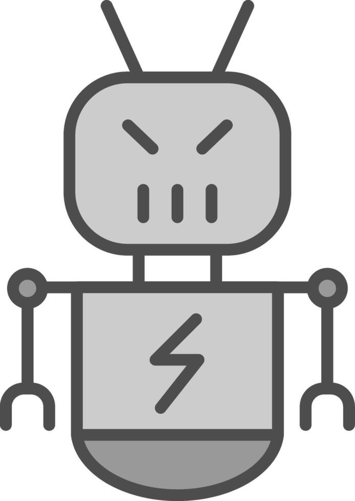 botnet linea pieno in scala di grigi icona design vettore