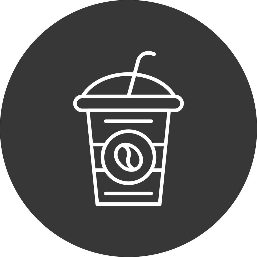 caffè tazza linea rovesciato icona design vettore