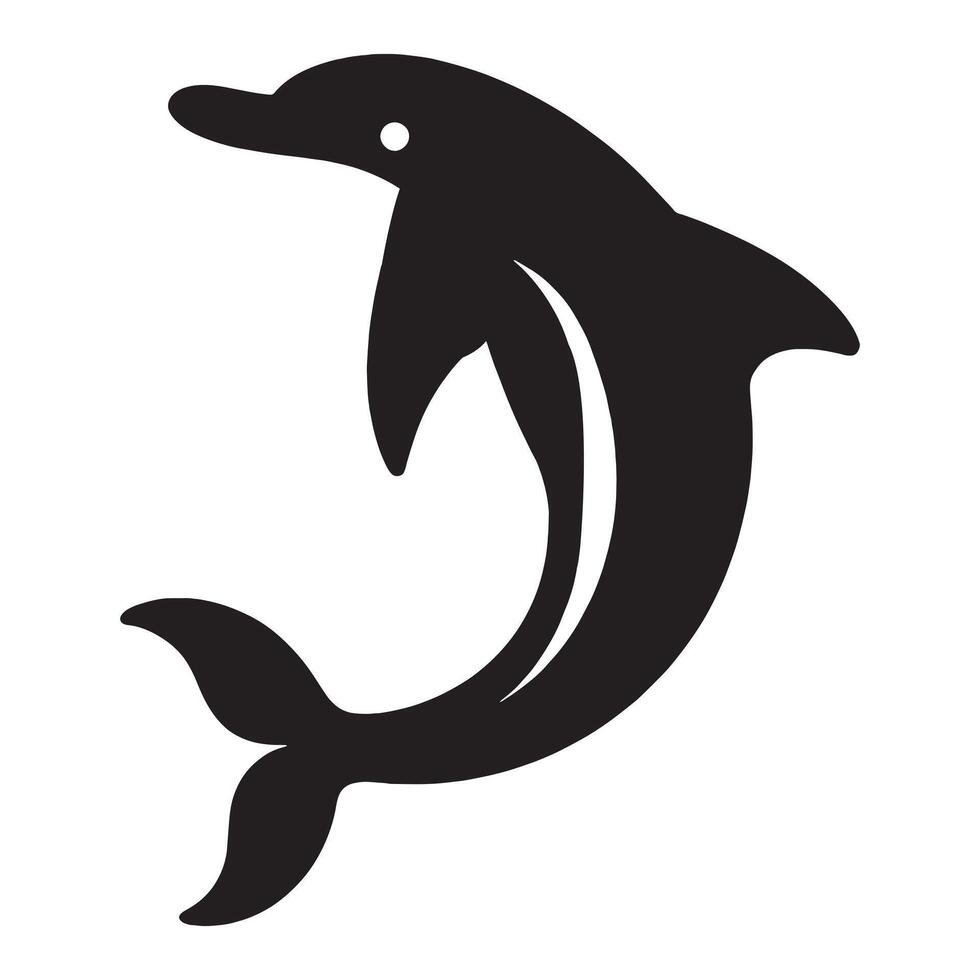 delfino silhouette illustrazione vettore