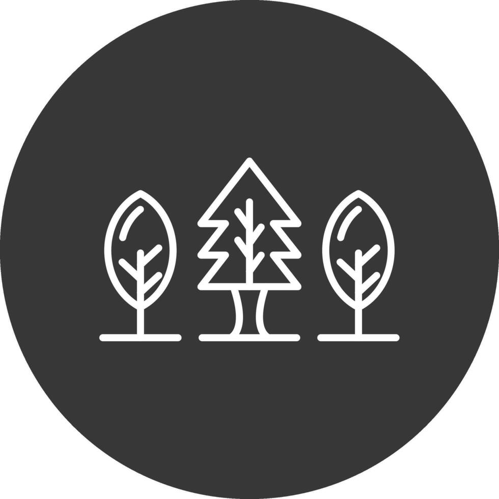 foresta linea rovesciato icona design vettore