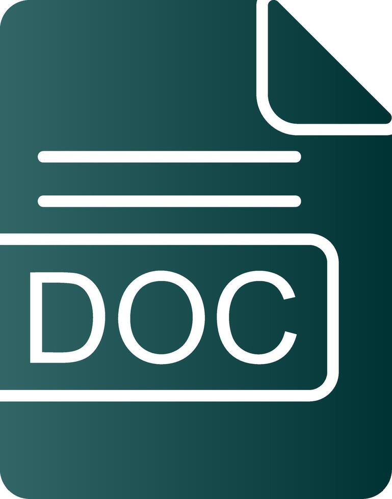 doc file formato glifo pendenza icona vettore