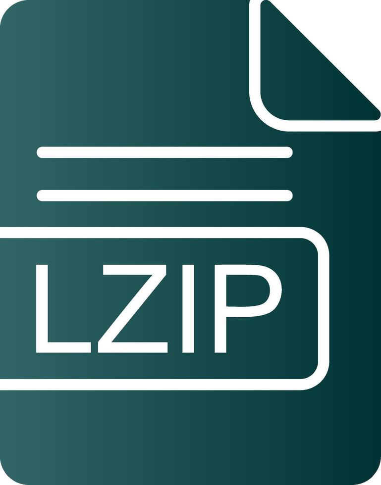 lzip file formato glifo pendenza icona vettore