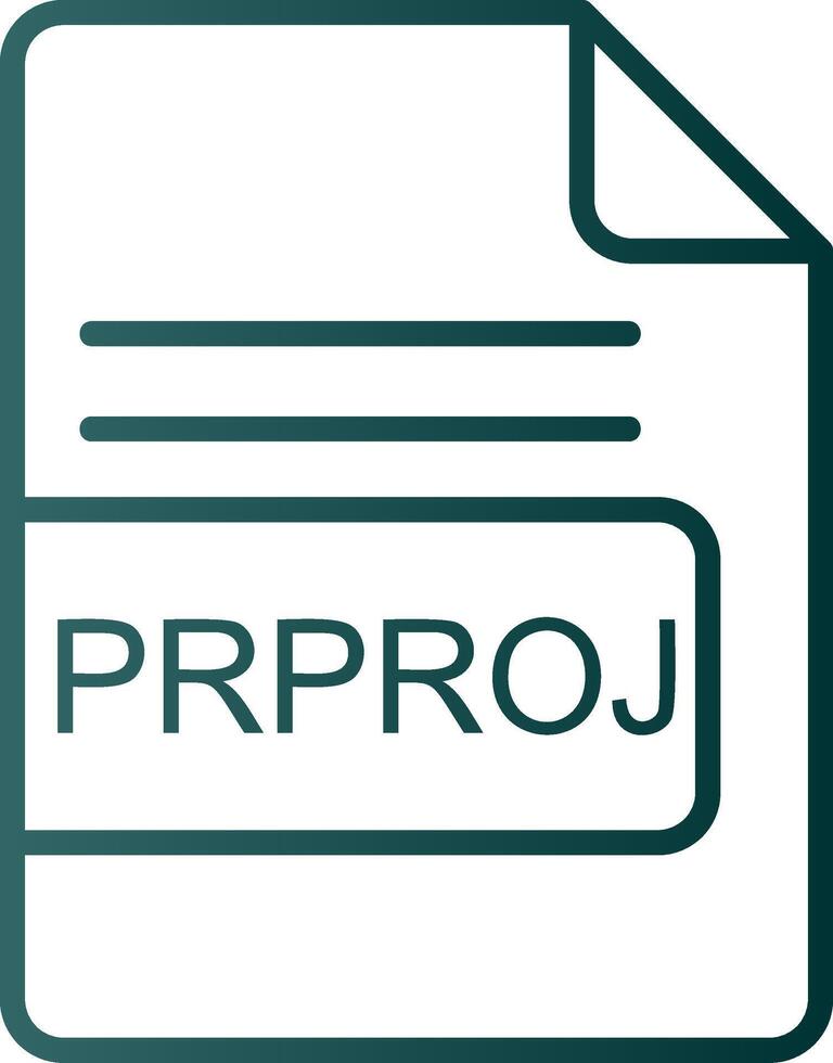 prproj file formato linea pendenza icona vettore