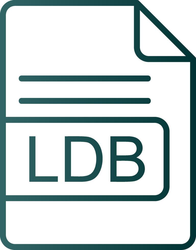 ldb file formato linea pendenza icona vettore