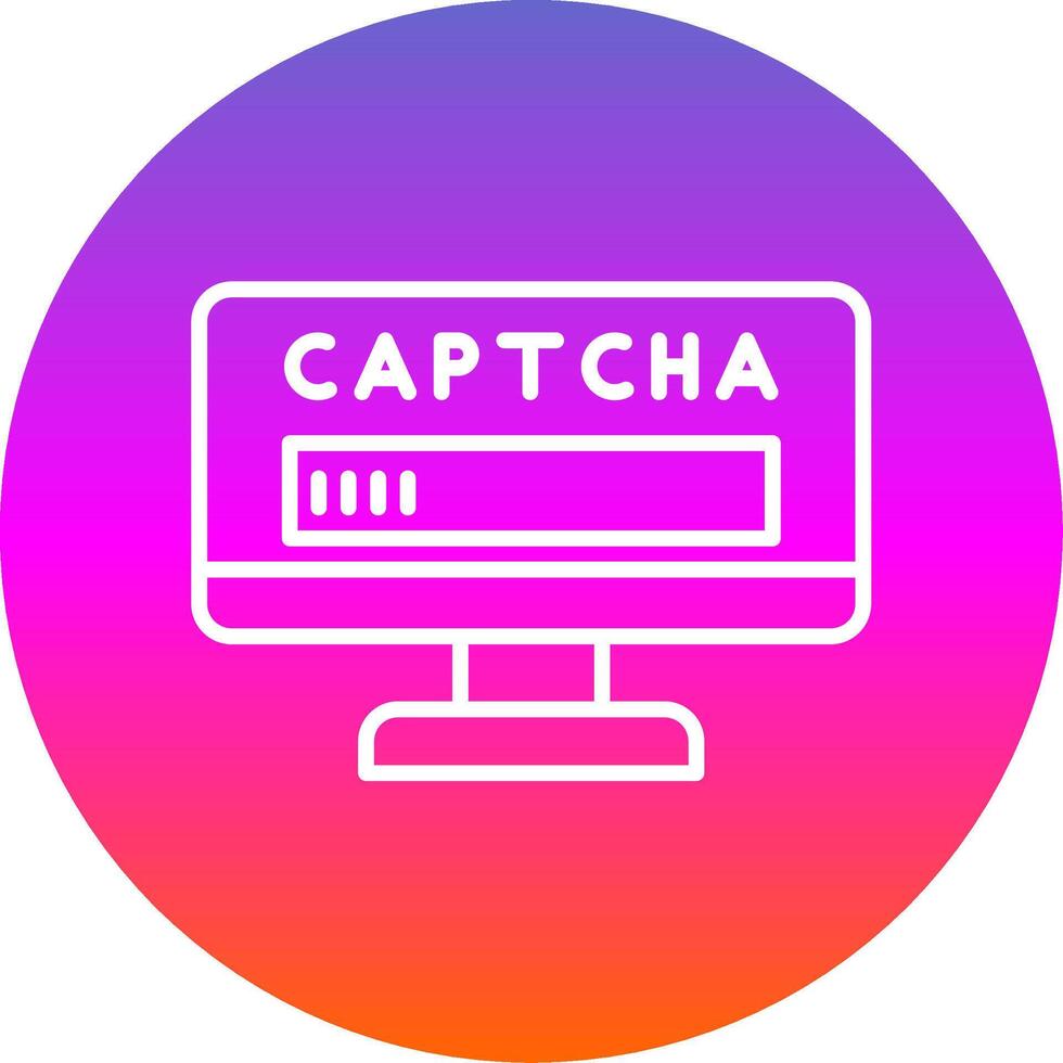 captcha linea pendenza cerchio icona vettore