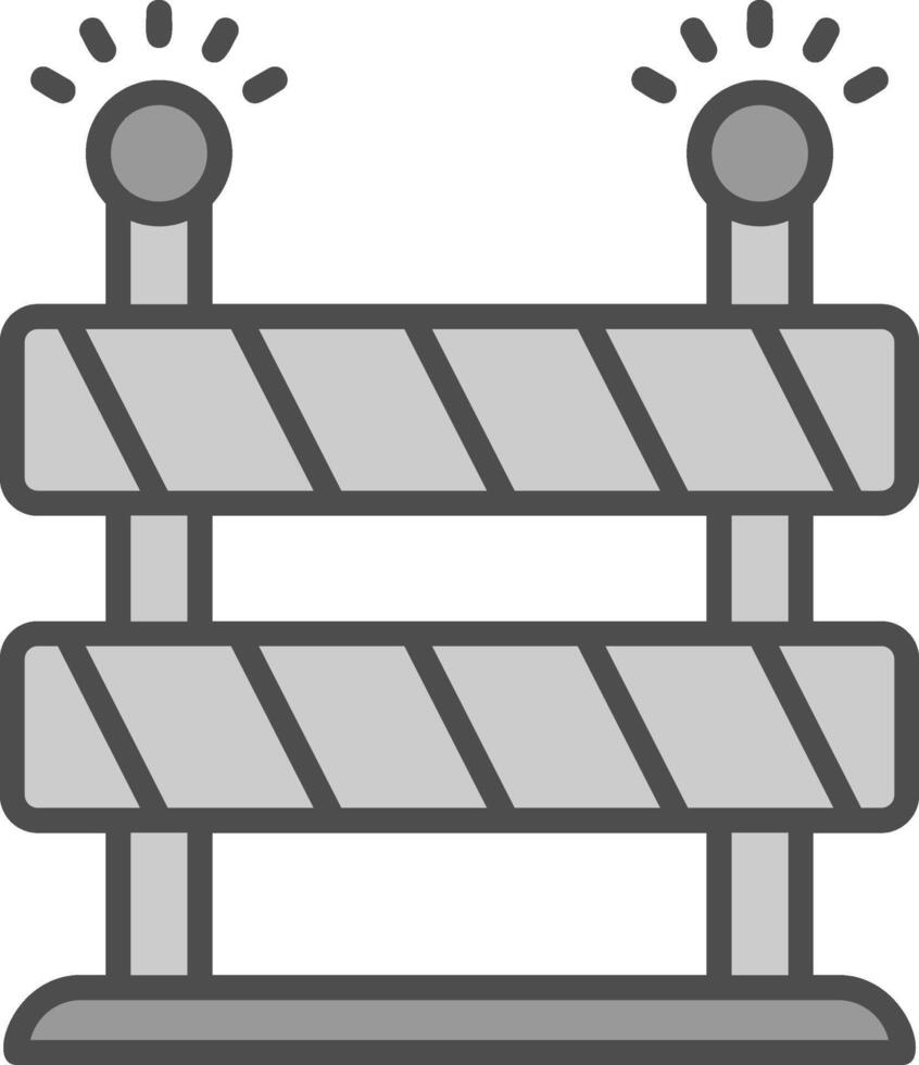 blocco linea pieno in scala di grigi icona design vettore
