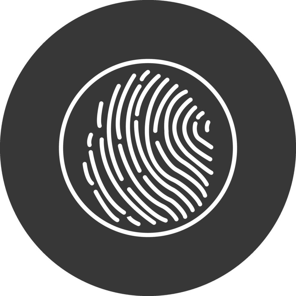 impronta digitale linea rovesciato icona design vettore