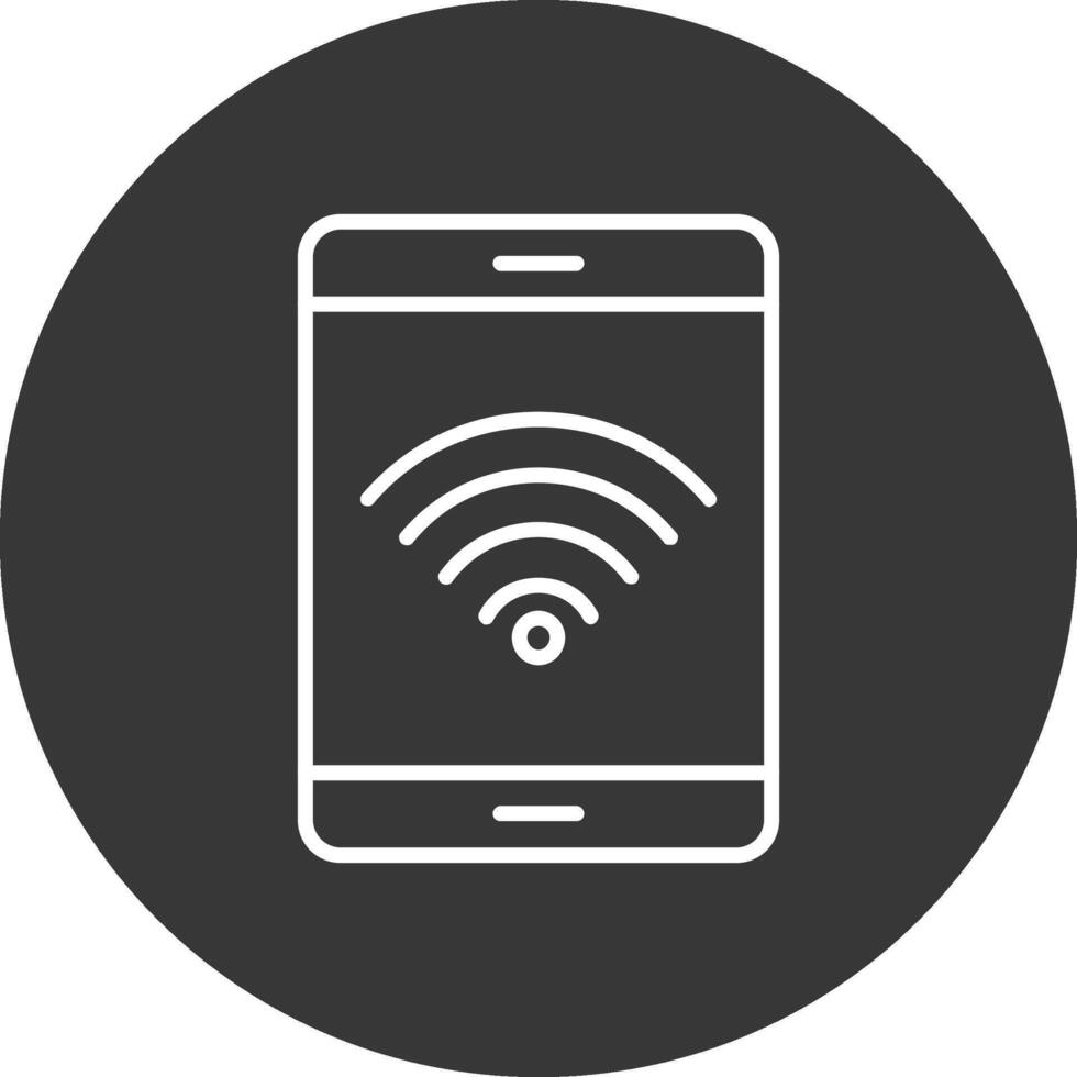 Wi-Fi segnale linea rovesciato icona design vettore