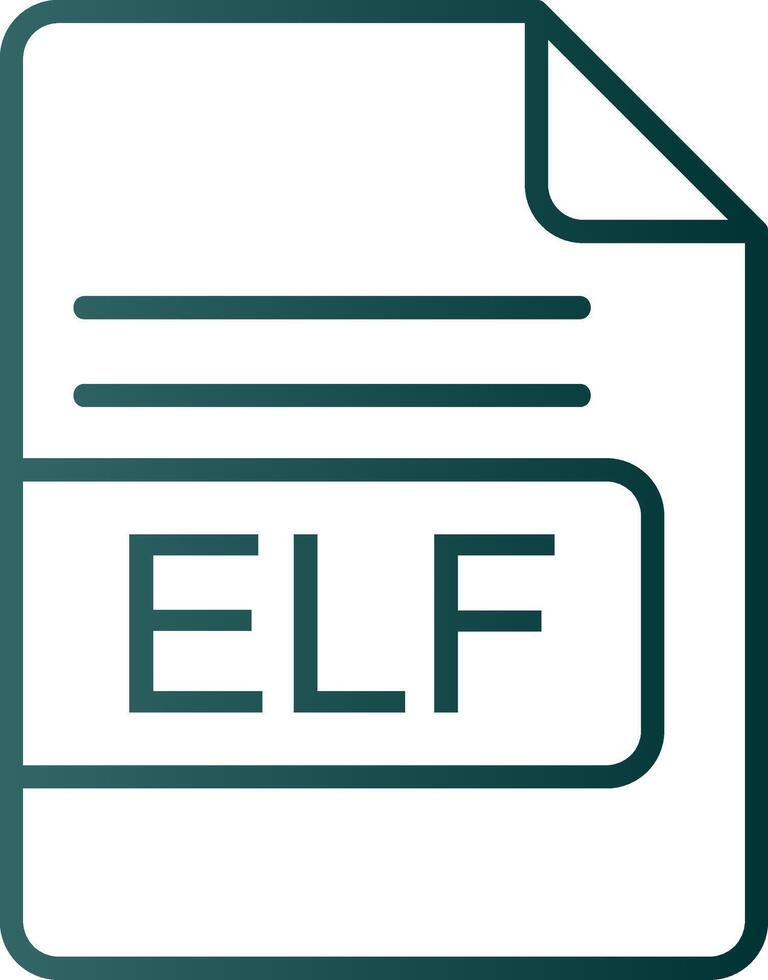 elfo file formato linea pendenza icona vettore