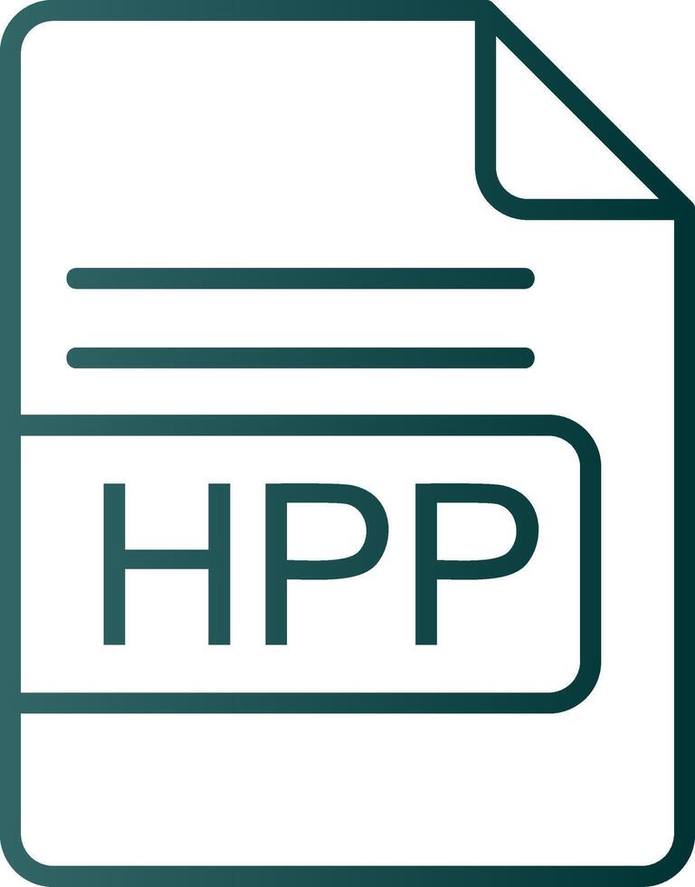 hpp file formato linea pendenza icona vettore