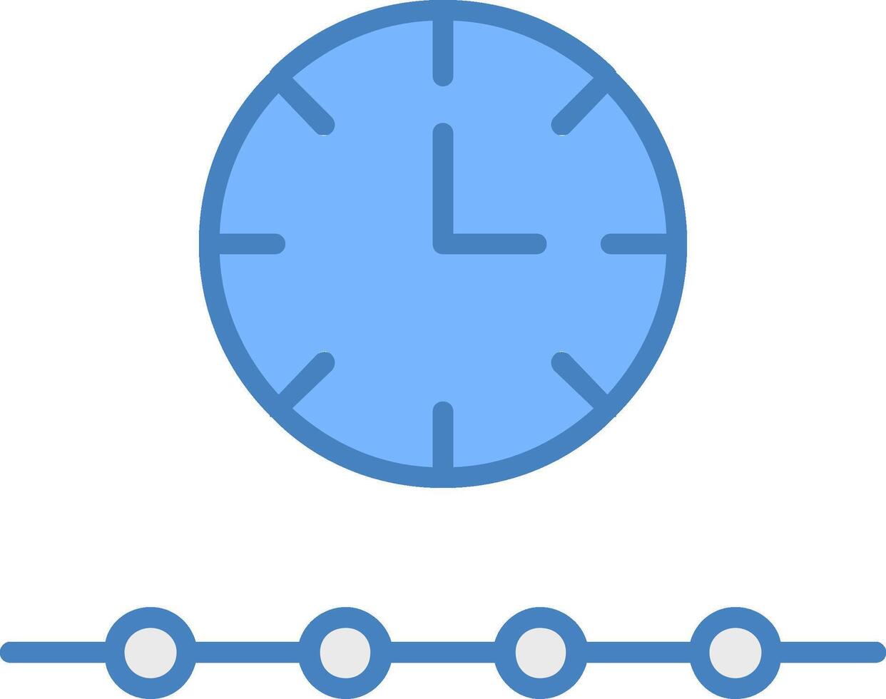 gratuito tempo linea pieno blu icona vettore
