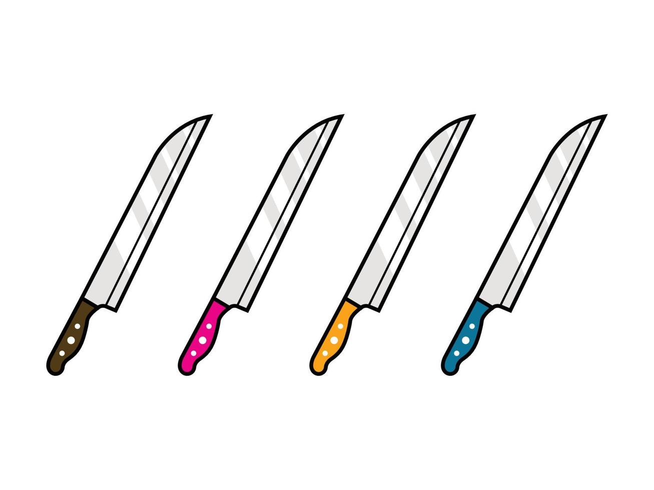 disegno dell'illustrazione del coltello, illustrazione semplice del coltello, utensili da cucina vettore