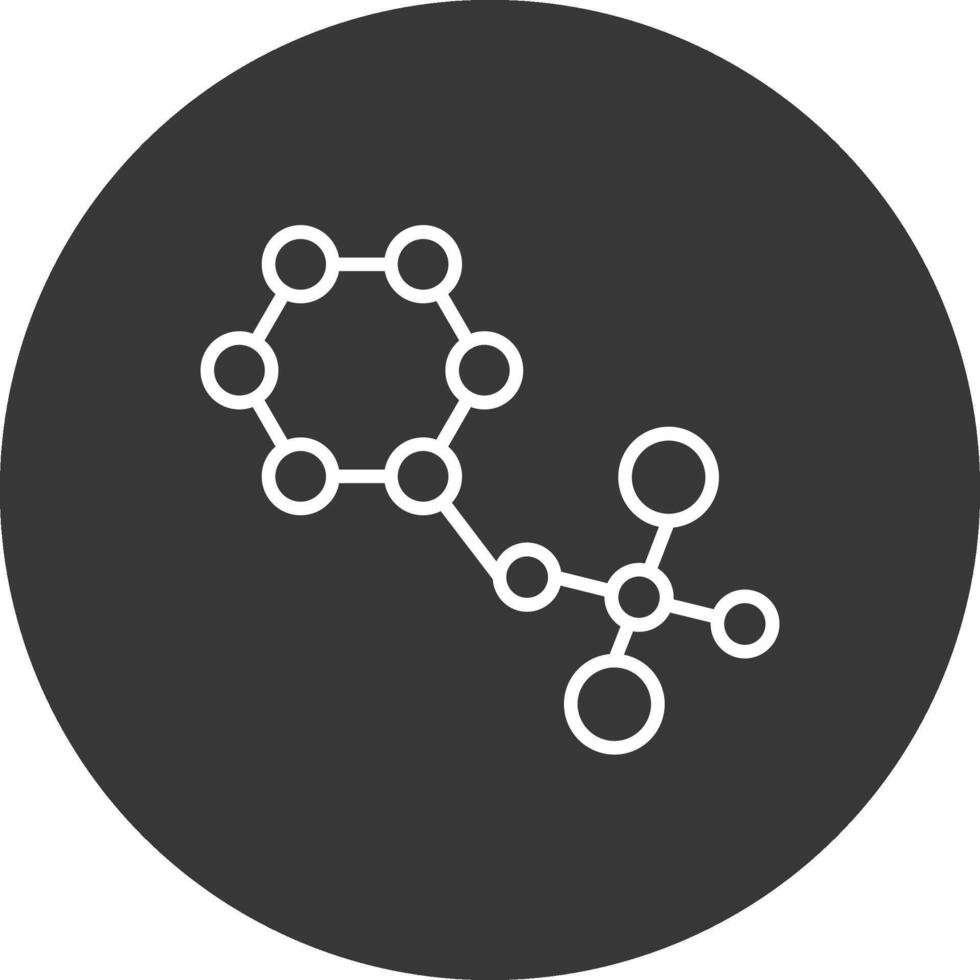 molecole linea rovesciato icona design vettore