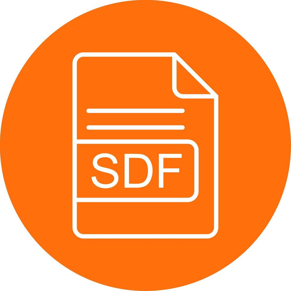 sdf file formato Multi colore cerchio icona vettore