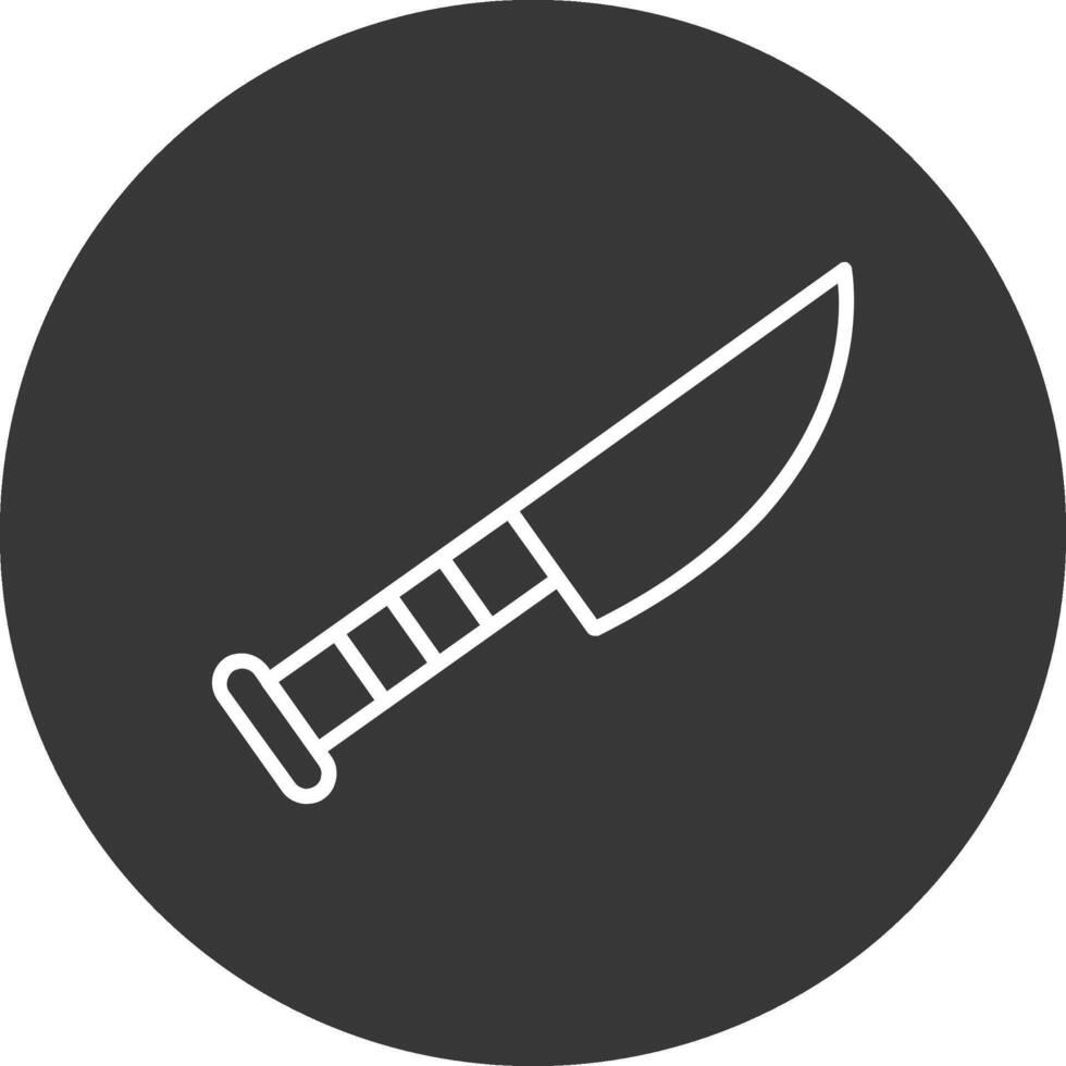 coltello linea rovesciato icona design vettore