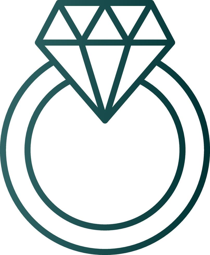 diamante squillare linea pendenza icona vettore