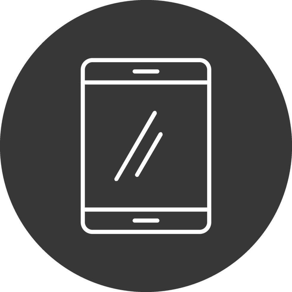 smartphone linea rovesciato icona design vettore