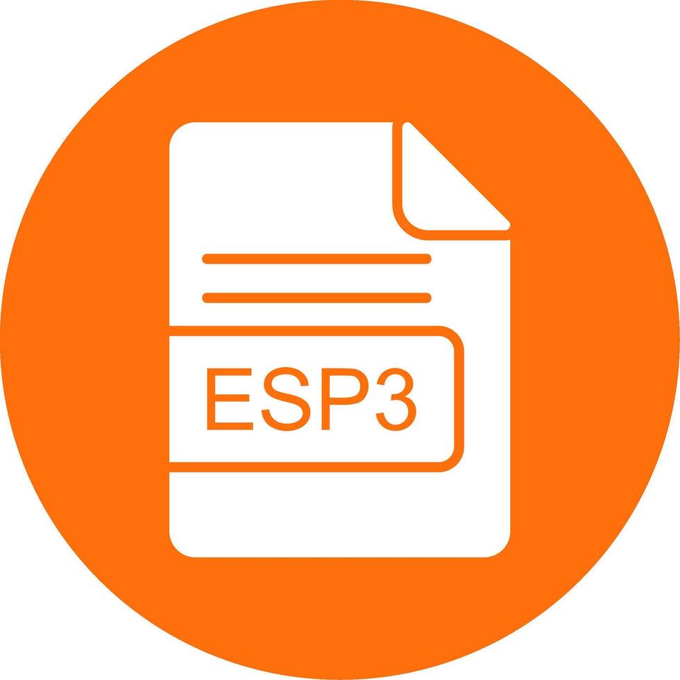 esp3 file formato Multi colore cerchio icona vettore
