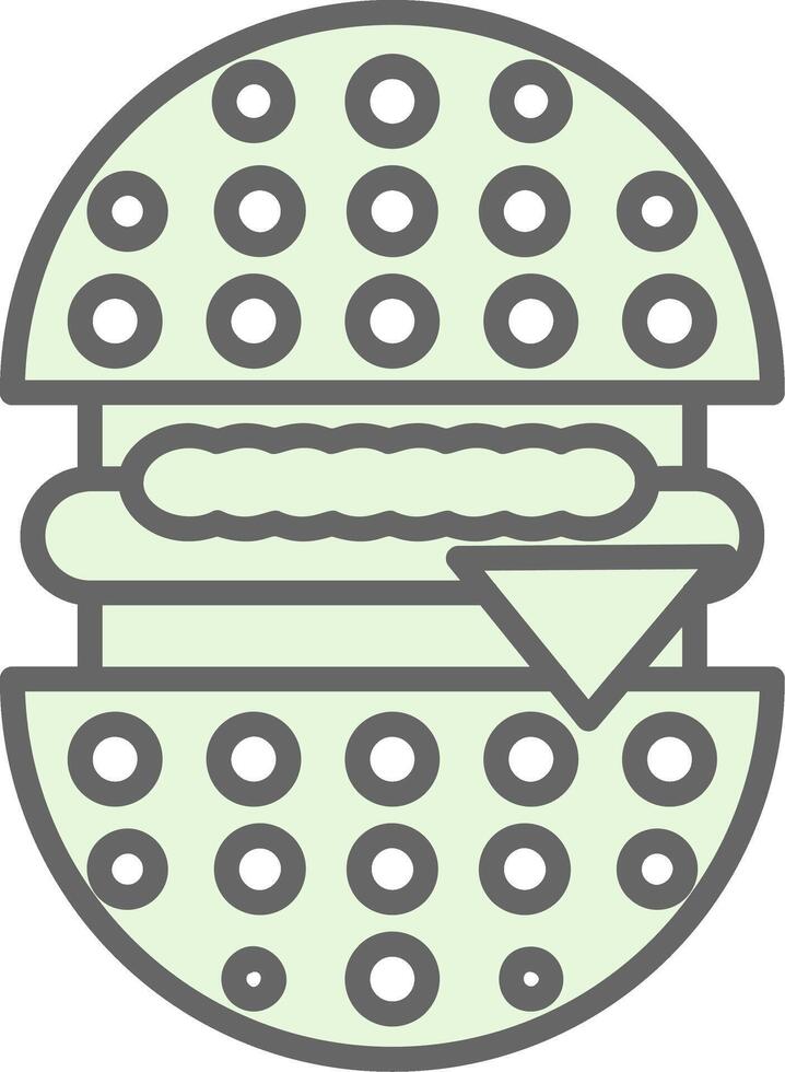hamburger fillay icona design vettore