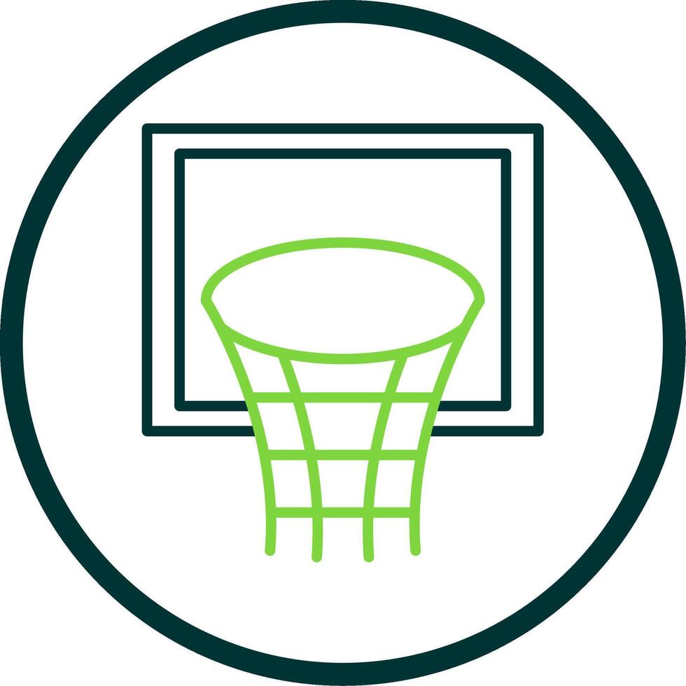 pallacanestro cerchio linea cerchio icona design vettore