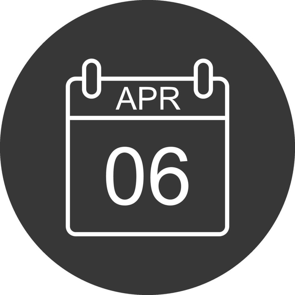 aprile linea rovesciato icona design vettore