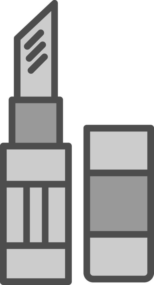 rossetto linea pieno in scala di grigi icona design vettore