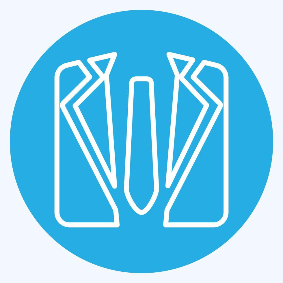 icona tuta 1 - stile occhi azzurri, illustrazione semplice, tratto modificabile vettore