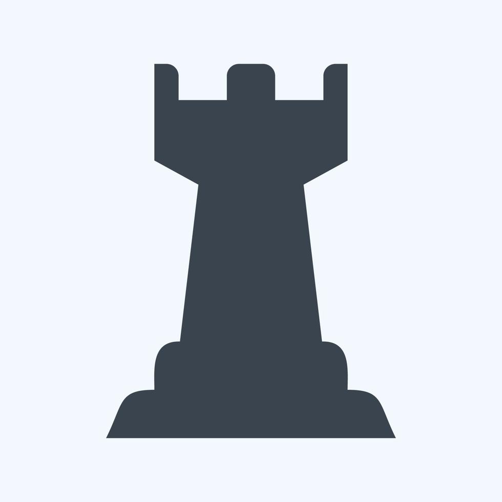 icona scacchi 4 - stile glifo, illustrazione semplice, tratto modificabile vettore