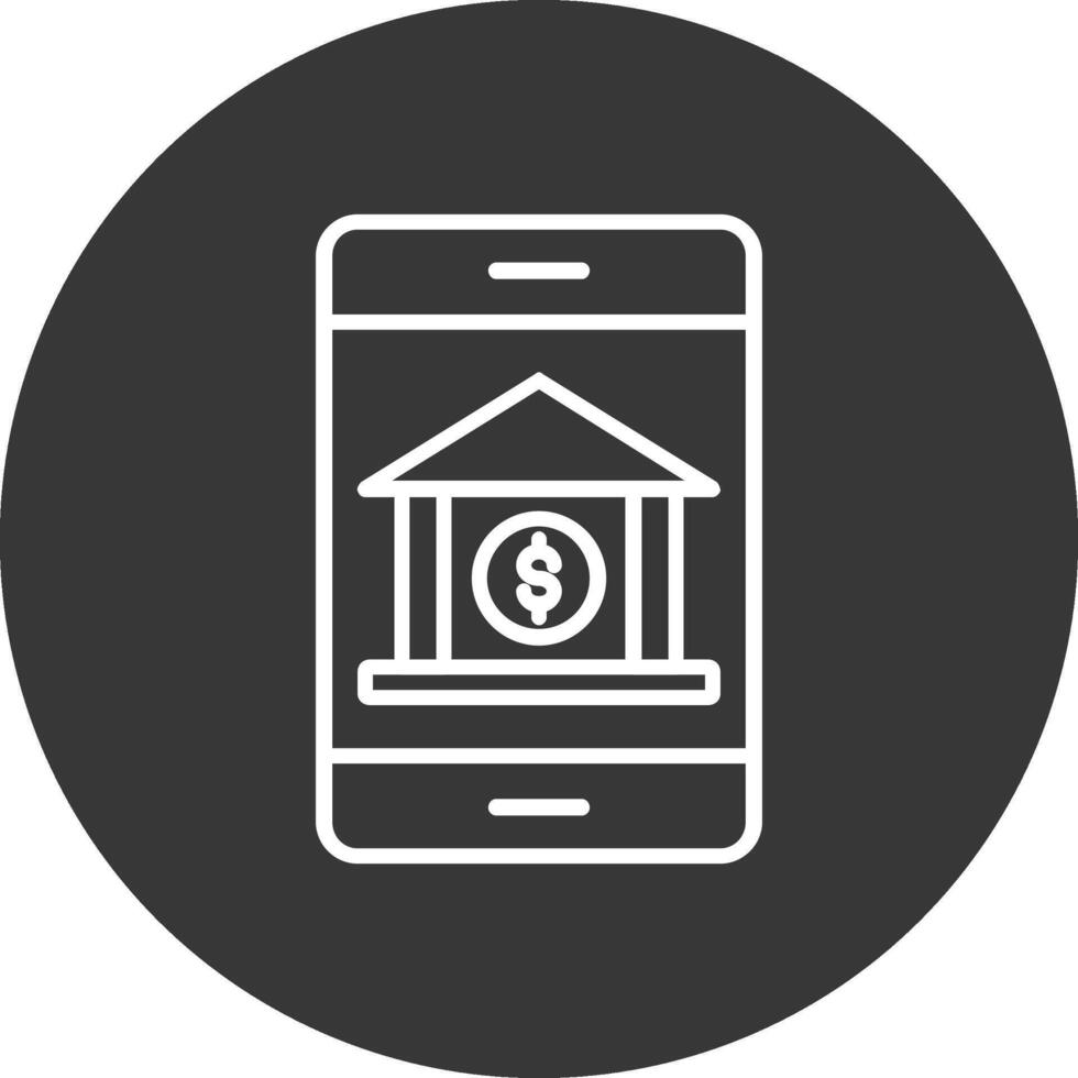 bancario App linea rovesciato icona design vettore