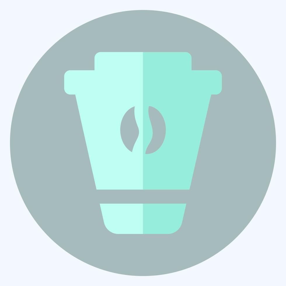 icona caffè - stile piatto - illustrazione semplice, tratto modificabile. vettore