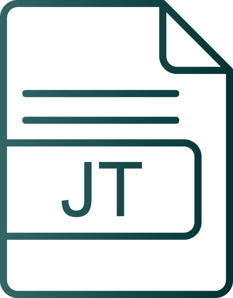 jt file formato linea pendenza icona vettore