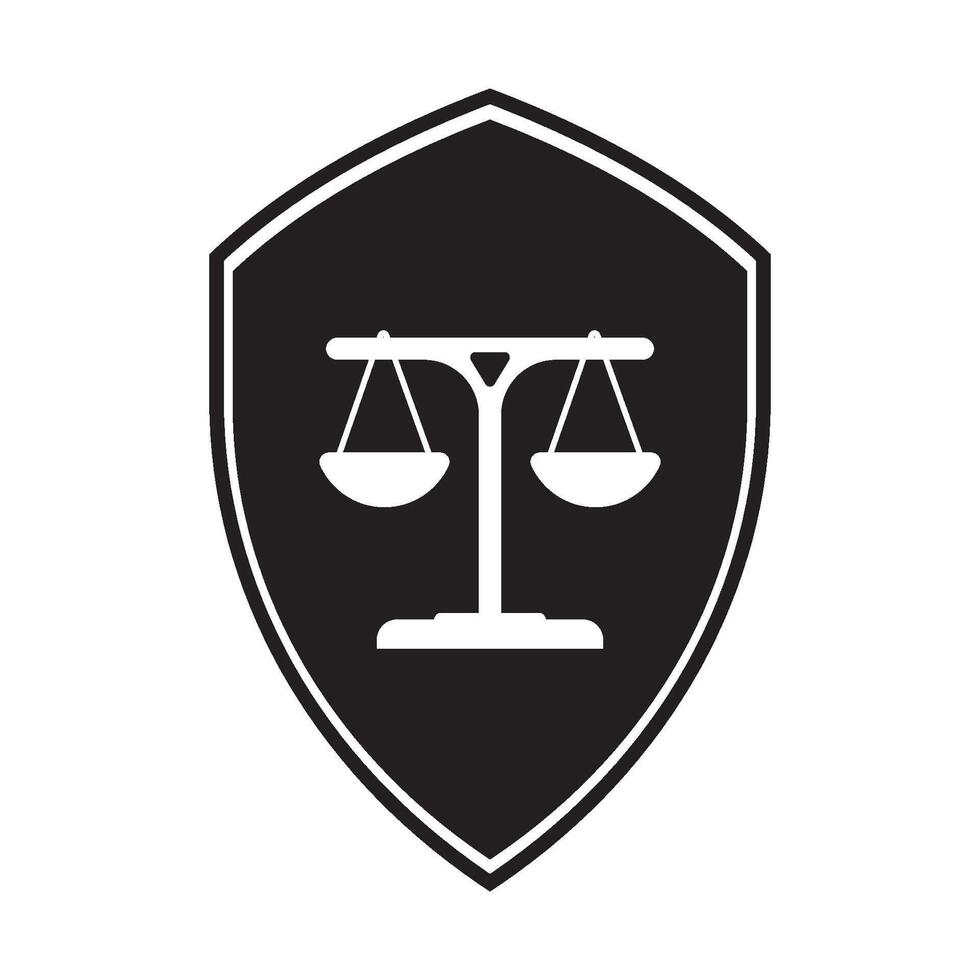giustizia scala logo vettore