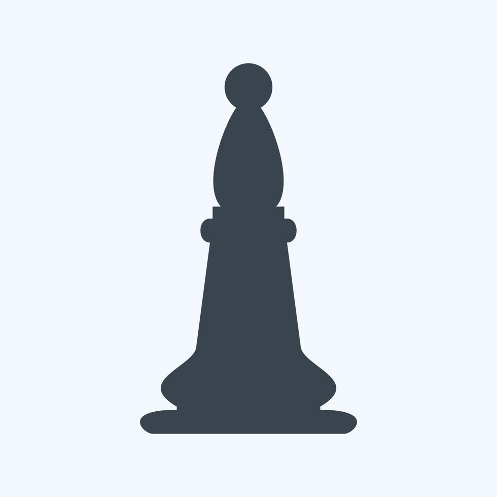 icona scacchi 3 - stile glifo, illustrazione semplice, tratto modificabile vettore