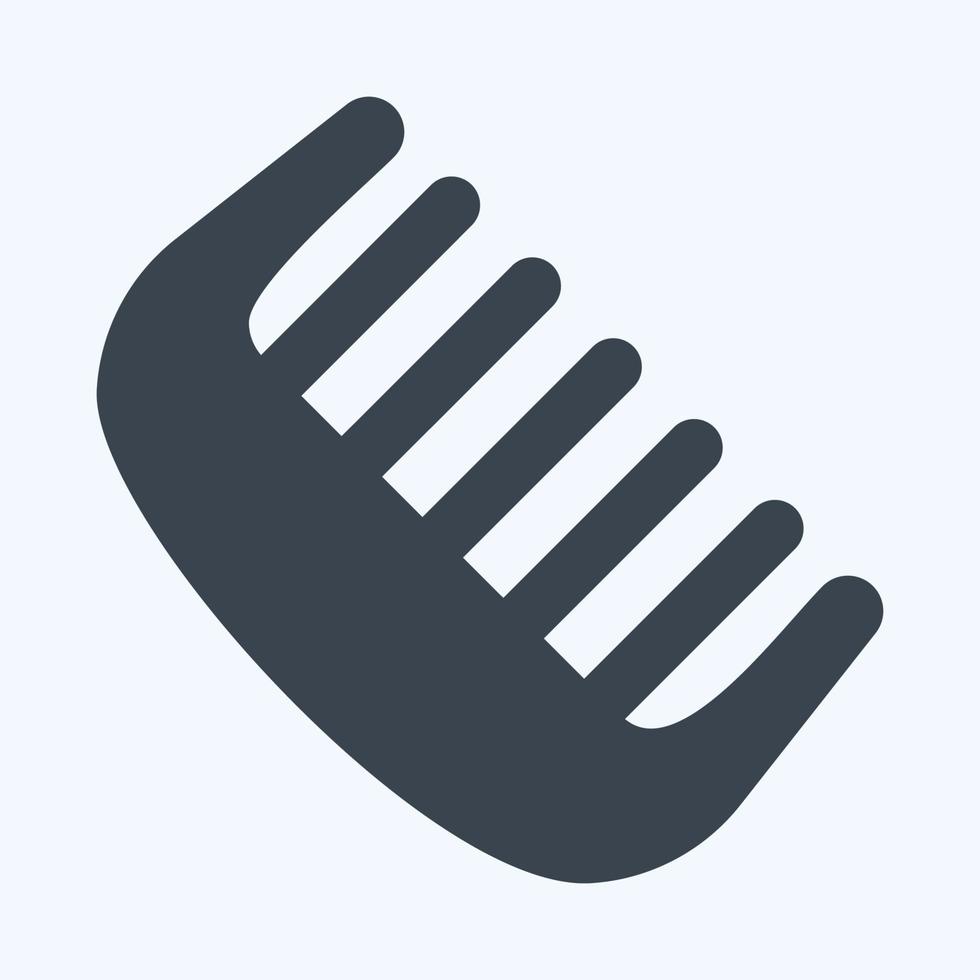 pettine icona - stile glifo vettore
