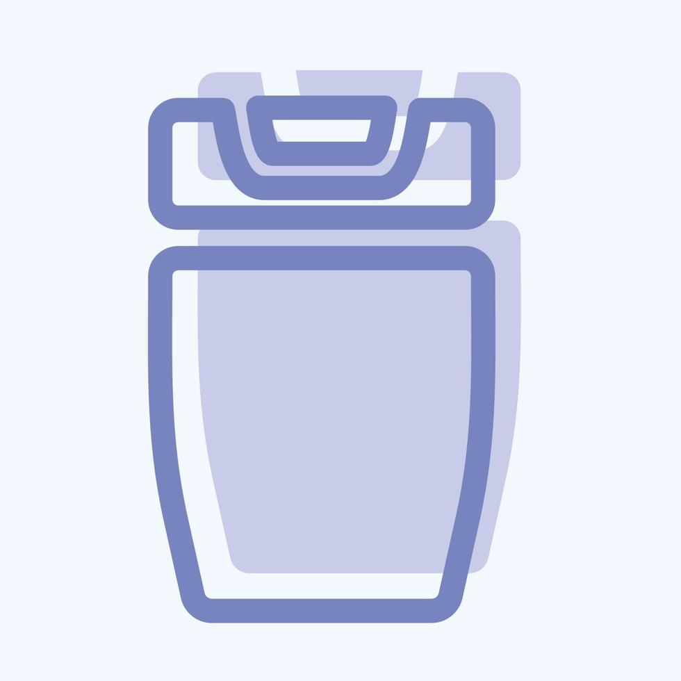 gel doccia icona - stile bicolore - illustrazione semplice, tratto modificabile. vettore