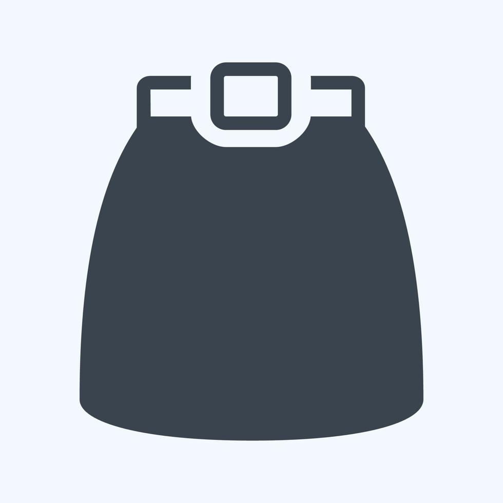 icona gonna-3 - stile glifo, illustrazione semplice, tratto modificabile vettore