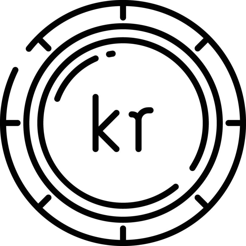 Krone moneta schema illustrazione vettore