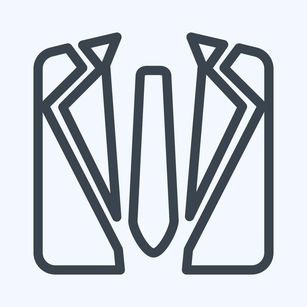icona tuta 1 - stile linea, illustrazione semplice, tratto modificabile vettore