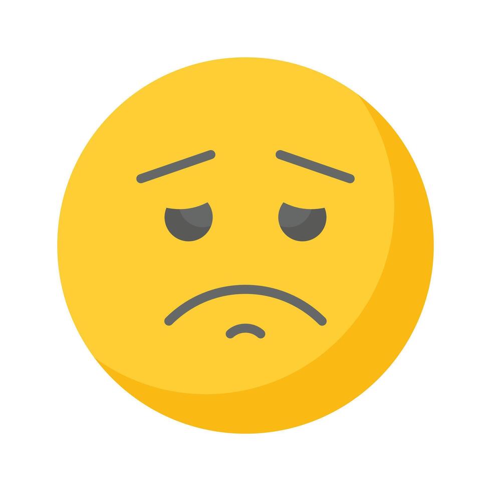 ottenere il tuo mani su perfettamente progettato triste emoji icona, personalizzabile vettore