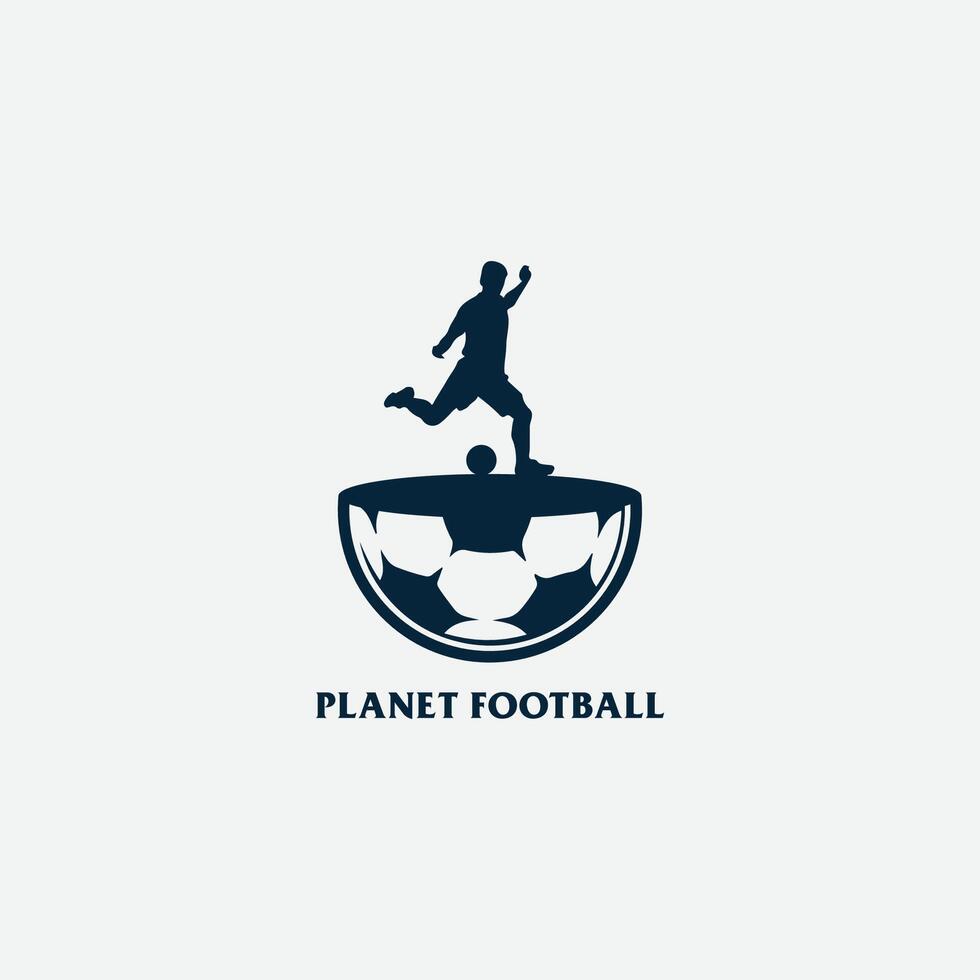 pianeta calcio logo vettore