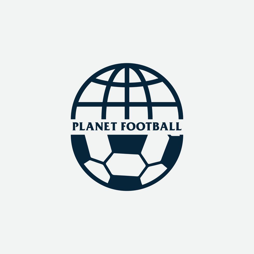 pianeta calcio logo vettore