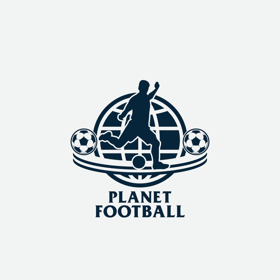 pianeta calcio logo vettore