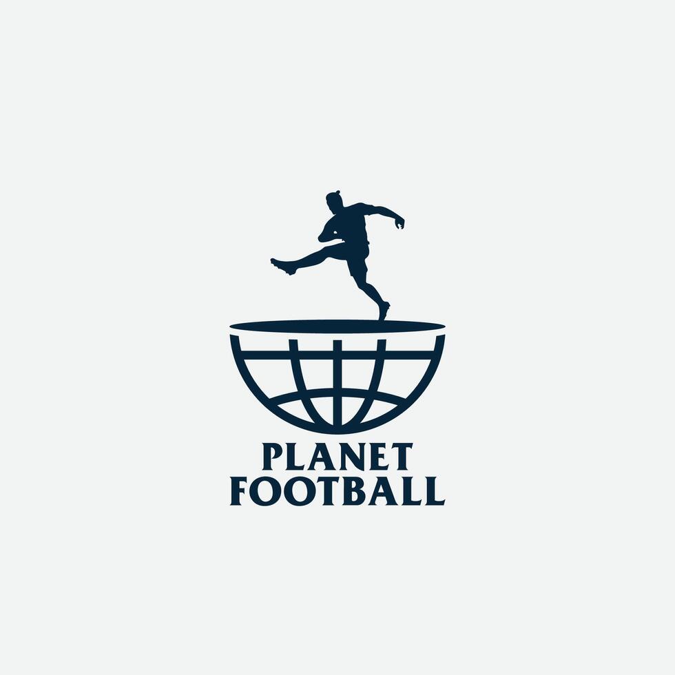 pianeta calcio logo vettore