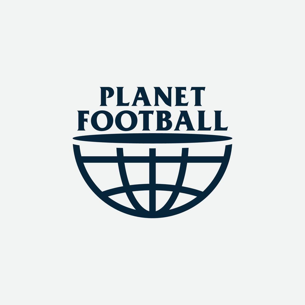 pianeta calcio logo vettore