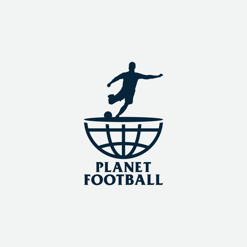 pianeta calcio logo vettore