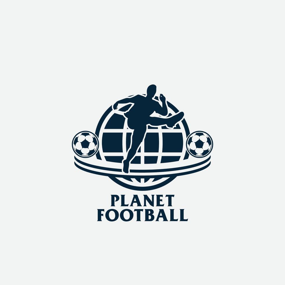 pianeta calcio logo vettore