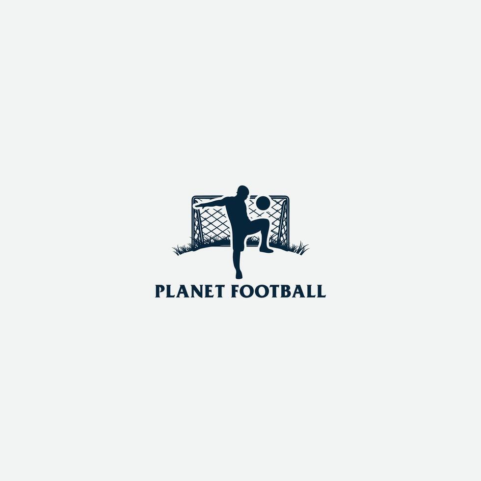 pianeta calcio logo vettore