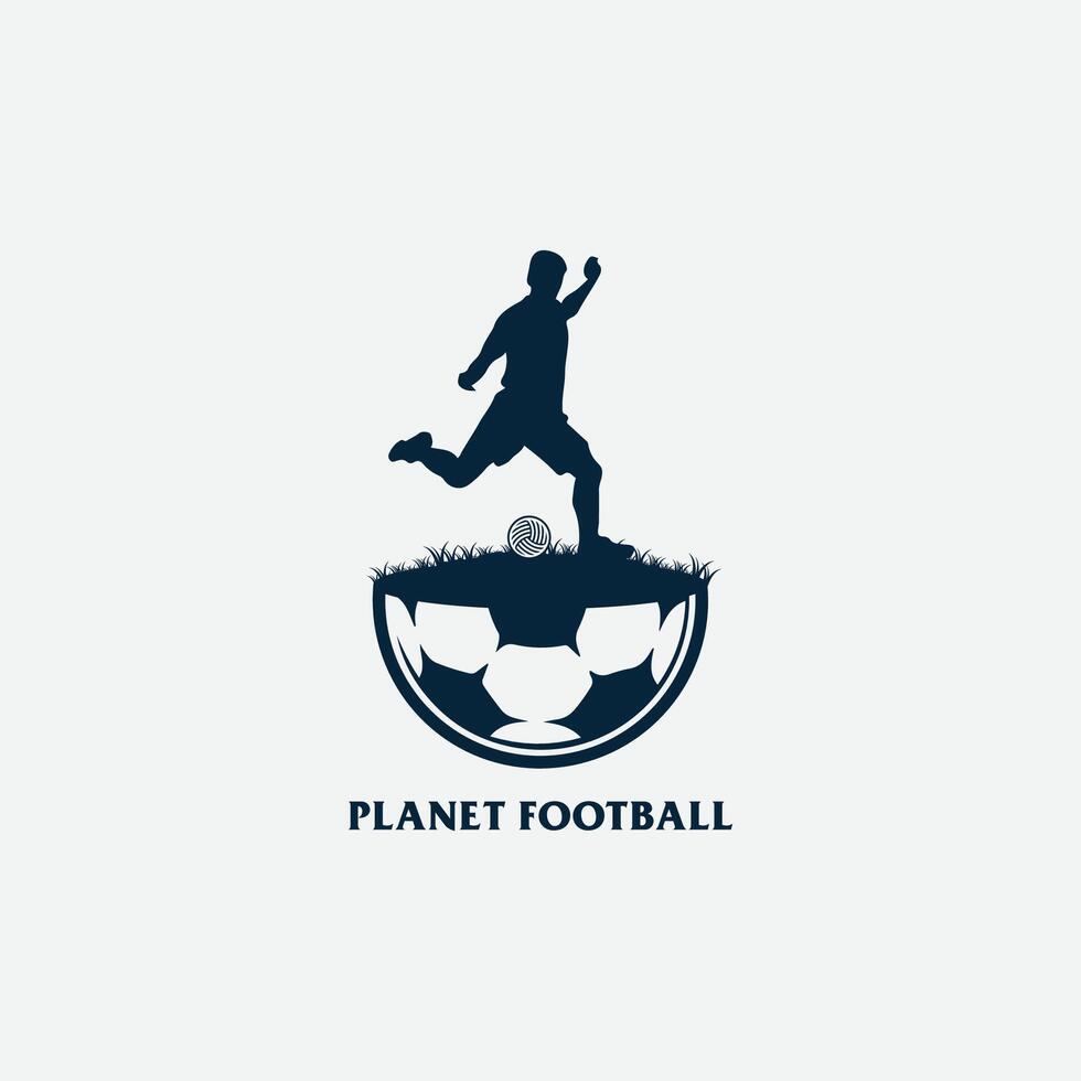 pianeta calcio logo vettore