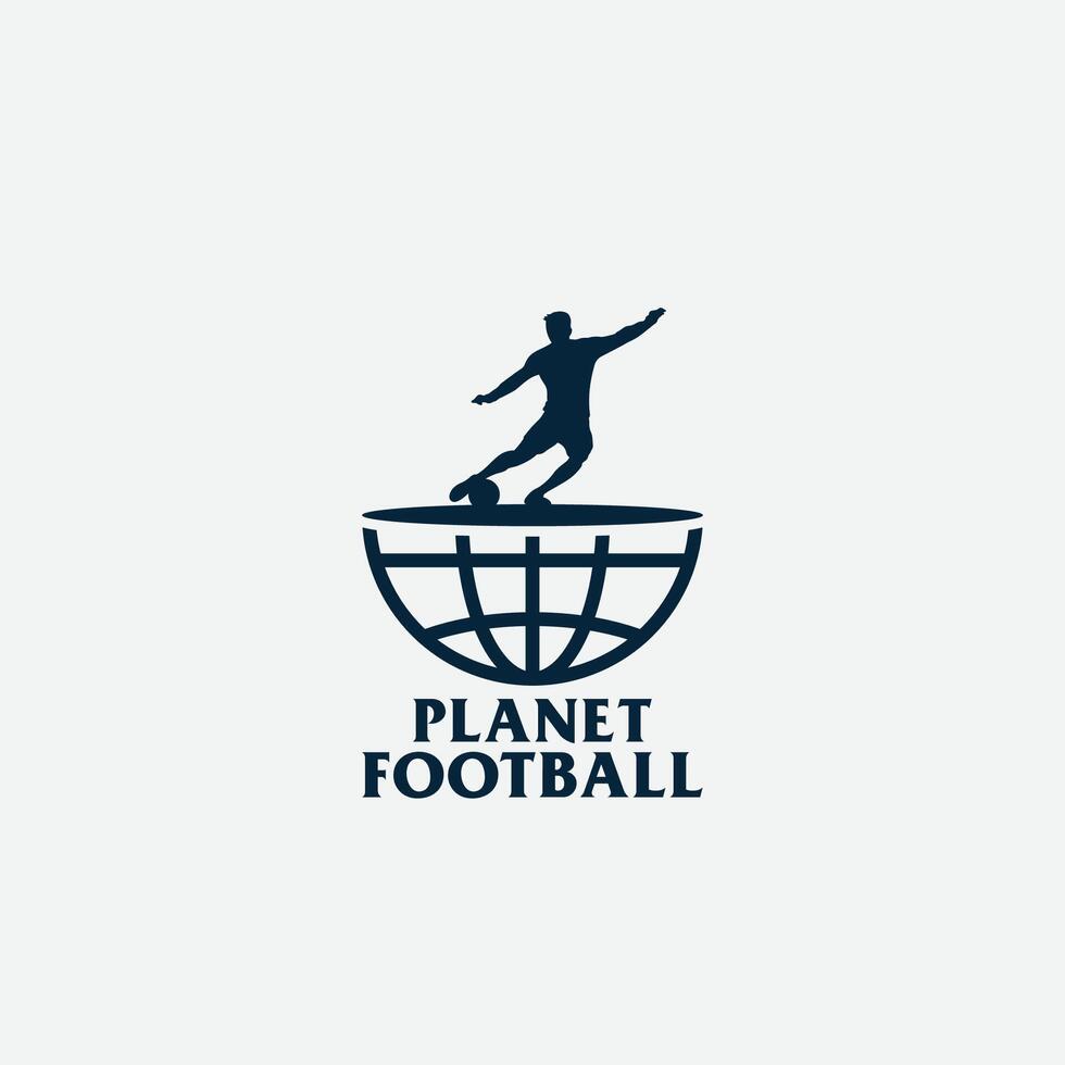 pianeta calcio logo vettore